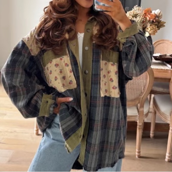 POL Floral Plaid Jacket - Picture 4 of 4